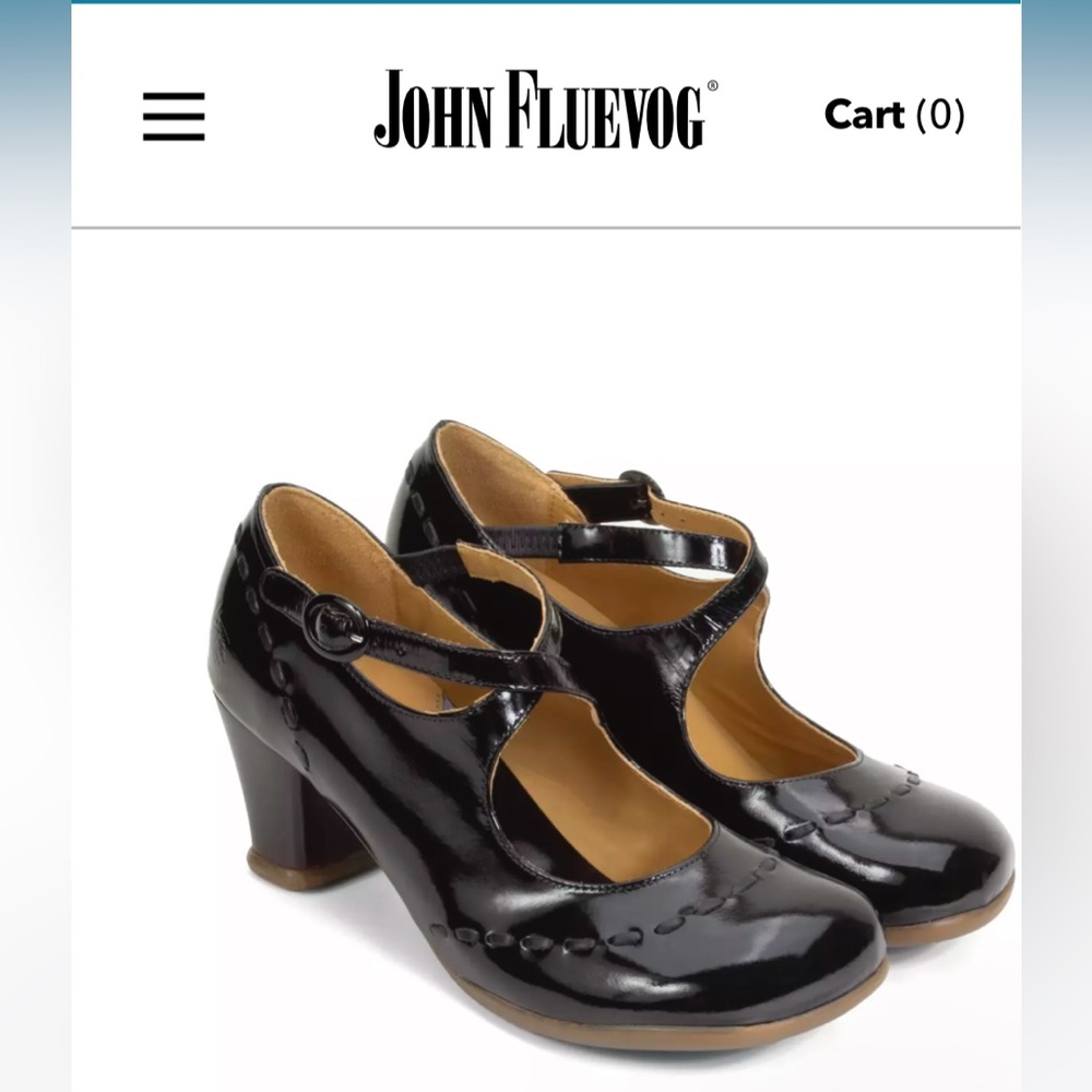 John Fleuvog OPERETTA MALIBRAN CRISS-CROSSED MARY JANE HEEL, size 11